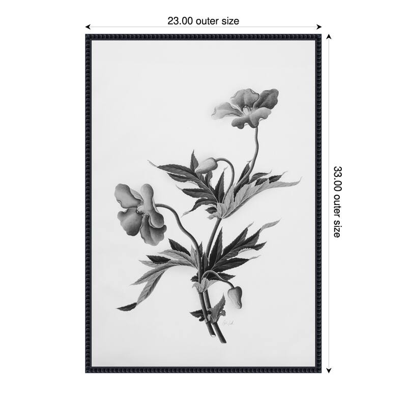 Botanical No. 2 by Deborah Revell Framed Canvas Wall Art Print - 23 x 33 in