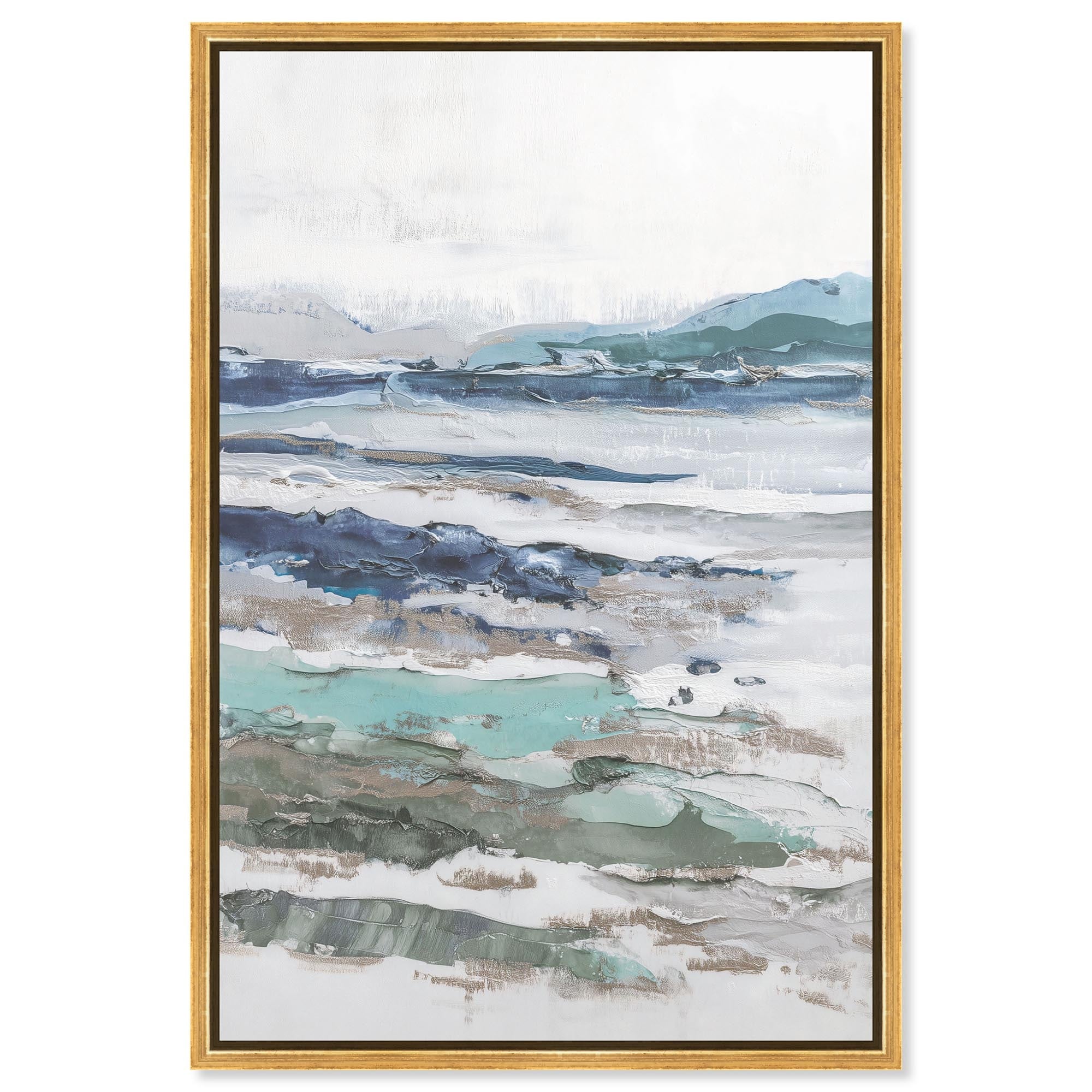 Marine Layers III Blue Abstract Art Canvas Print by Art Remedy