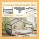 preview thumbnail 3 of 4, Full Size House Bed Wood Montessori Bed w/ Roof Design for Boys& Girls