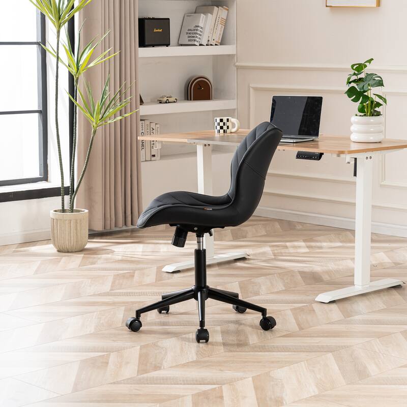 Swivel Armless Desk Chair Office Chairs Makeup Vanity Chair