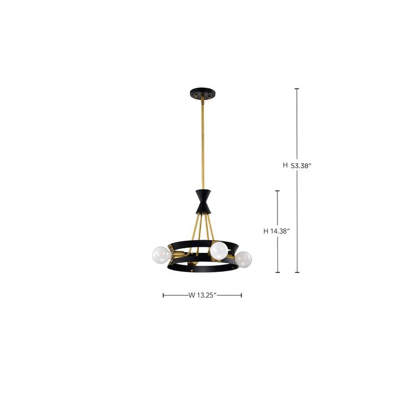 Nuvo Lighting 60/7864 Marsden 4 Light 14" Wide Ring Chandelier