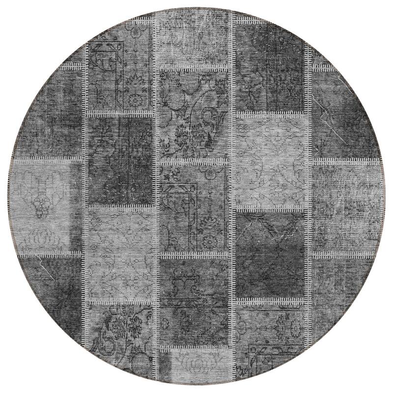 Machine Washable Indoor/ Outdoor Chantille Traditional Patchwork Rug