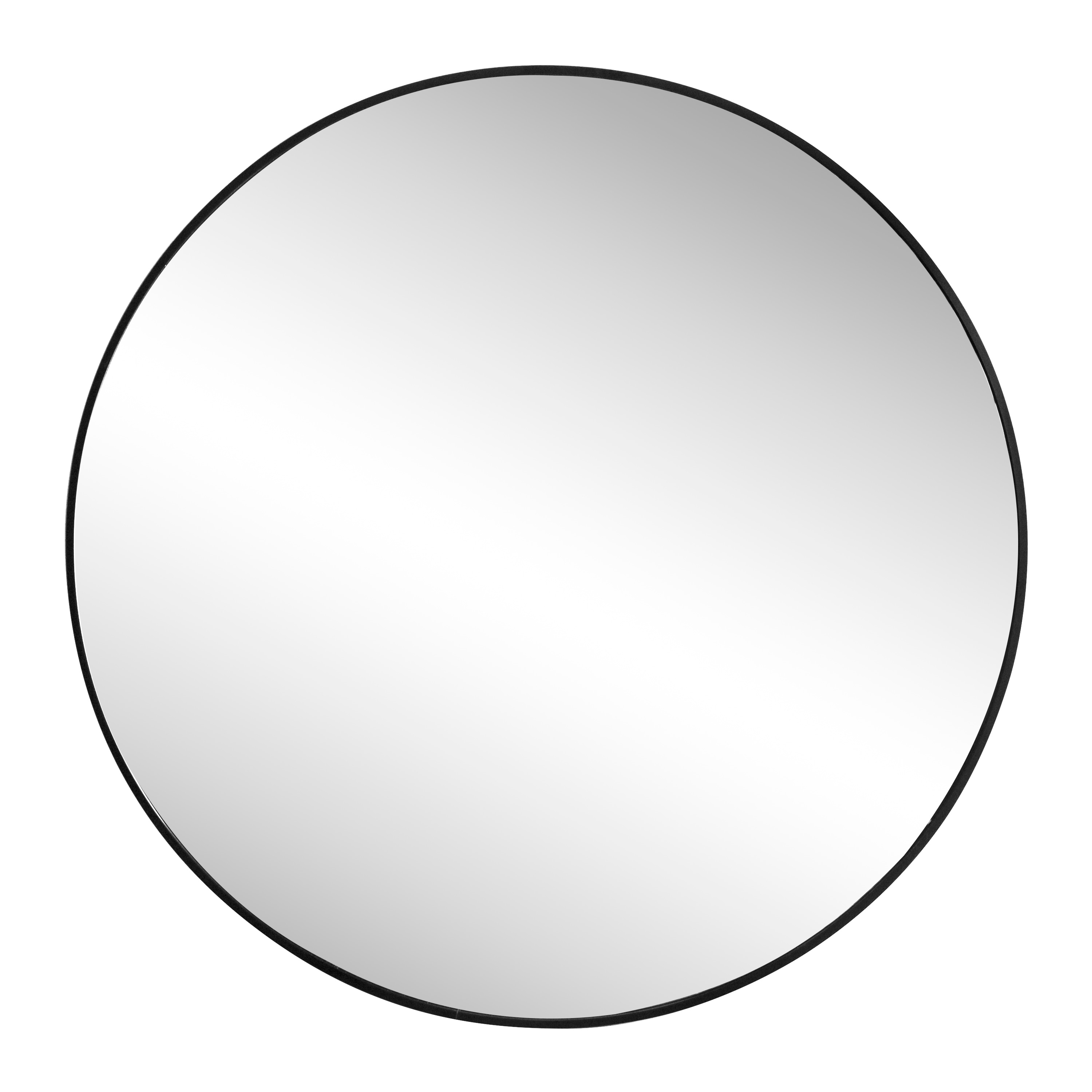 Eclipse Large Circle Aluminum Alloy Framed Wall Mounted Mirror
