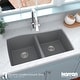 preview thumbnail 25 of 64, Karran Undermount Quartz 33 in. 50/50 Double Bowl Kitchen Sink Kit