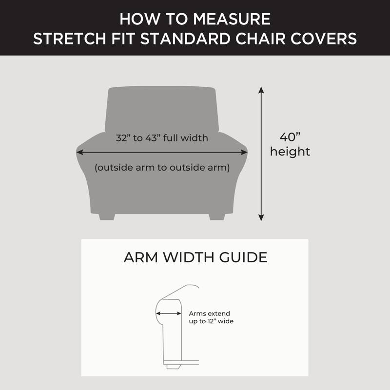 SureFit Stretch Jacquard Damask 2 Piece Chair Slipcover