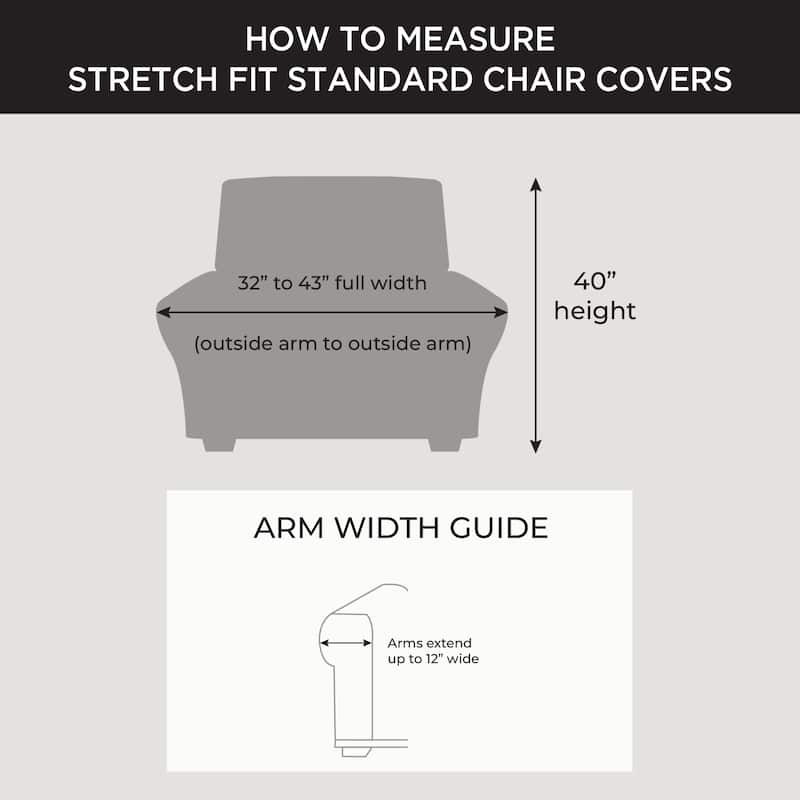 SureFit Stretch Pinstripe 2 Piece T Cushion Chair Slipcover