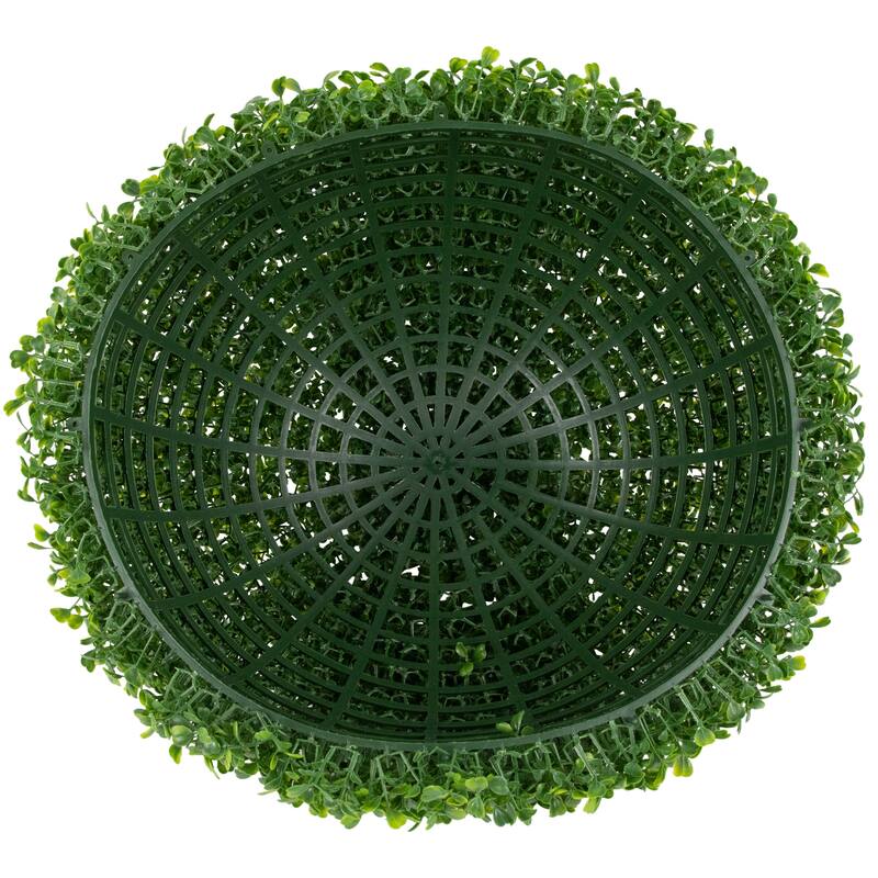 16" Two Tone Green Artificial Boxwood Topiary Ball