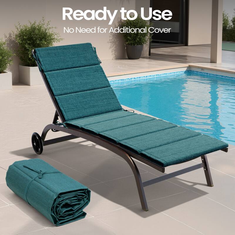 Pellebant Outdoor Patio Chaise Lounge Cushion Lounger Pad