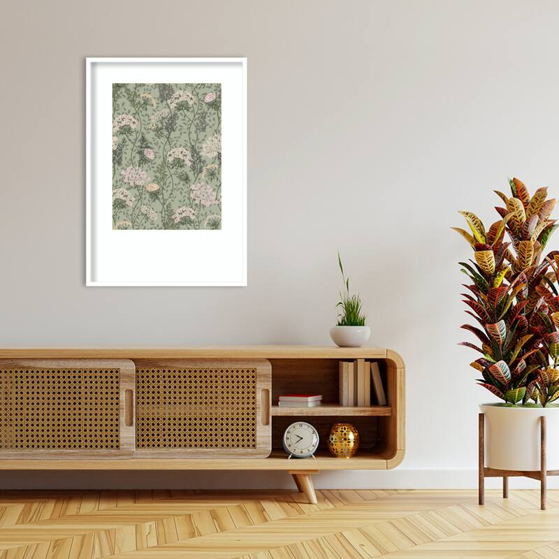 Floral Serenity by Annick Wood Framed Wall Art Print