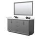 Option Dark Gray / White Quartz Top / Matte Black