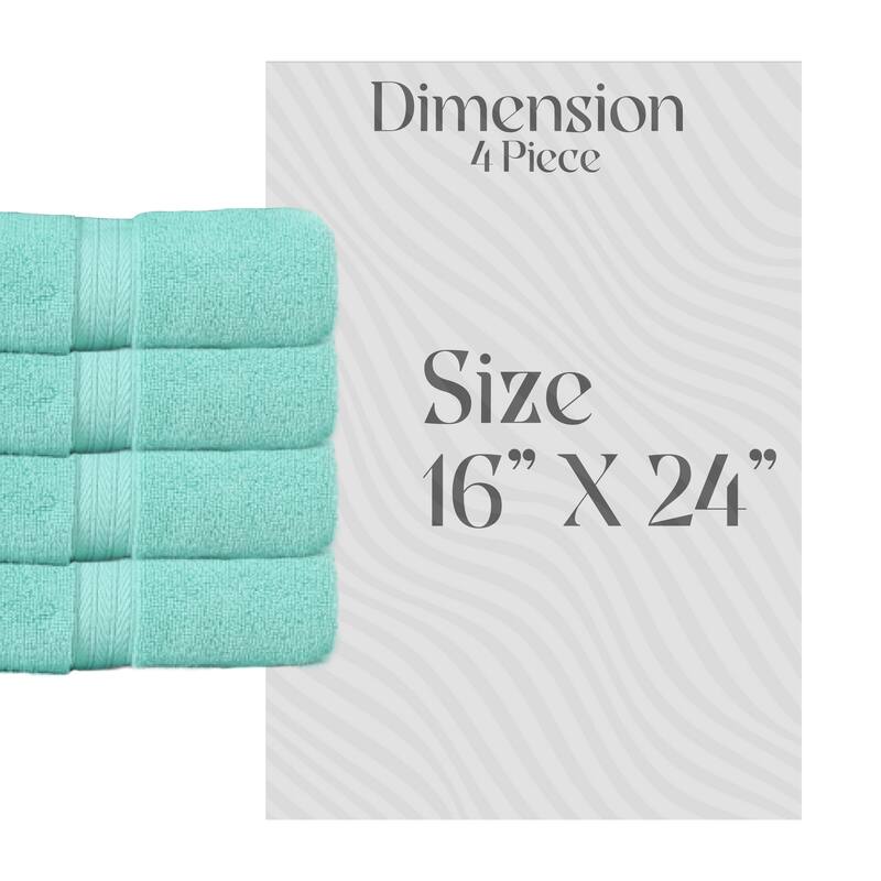 Home Weavers Elegance Essentials 550GSM Cotton Zero Twist Super Absorbent Hand Towel Set of 4