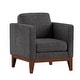 preview thumbnail 16 of 21, Vail Linen Upholstered Accent Chair by iNSPIRE Q Modern Dark Grey