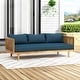 preview thumbnail 21 of 29, Claremont Outdoor 3-seat Acacia Wood Daybed by Christopher Knight Home