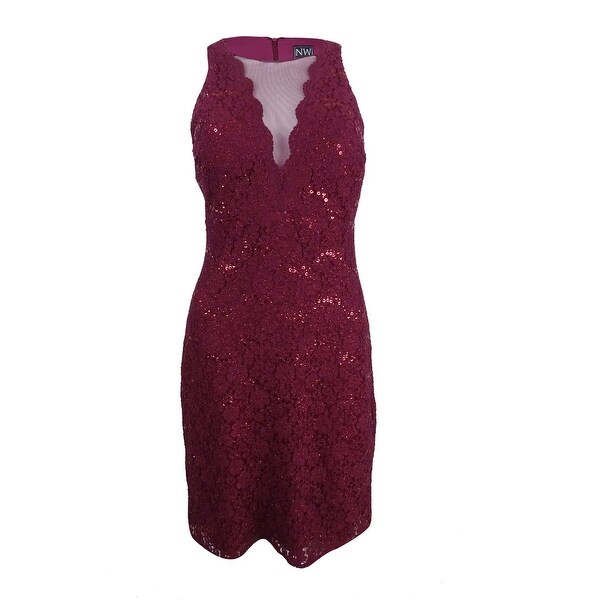 nightway dress merlot