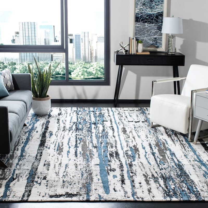 SAFAVIEH Classic Vintage Concettina Vintage Oriental Cotton Rug - 5' x 8' - Navy/Ivory