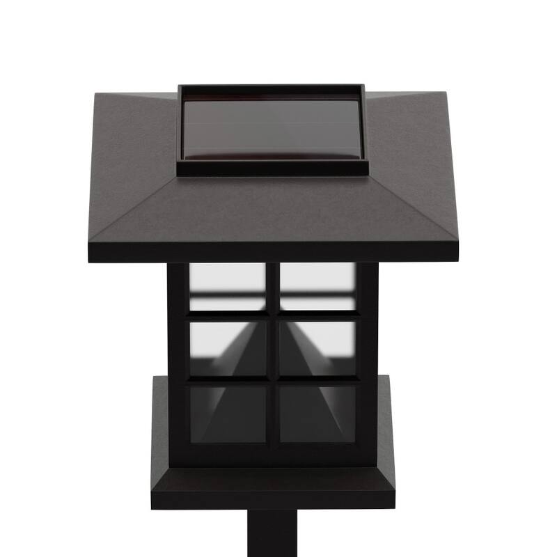 All - Weather Lantern Design Solar Powered LED Landscape Lights - Set of 8
