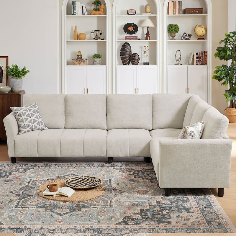 "102.56" Wide Reversible Sectional Sofa with Corner Lounge Seat