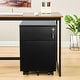 2 Drawer Mobile File Cabinet with Lock Metal Filing Cabinet for Legal ...