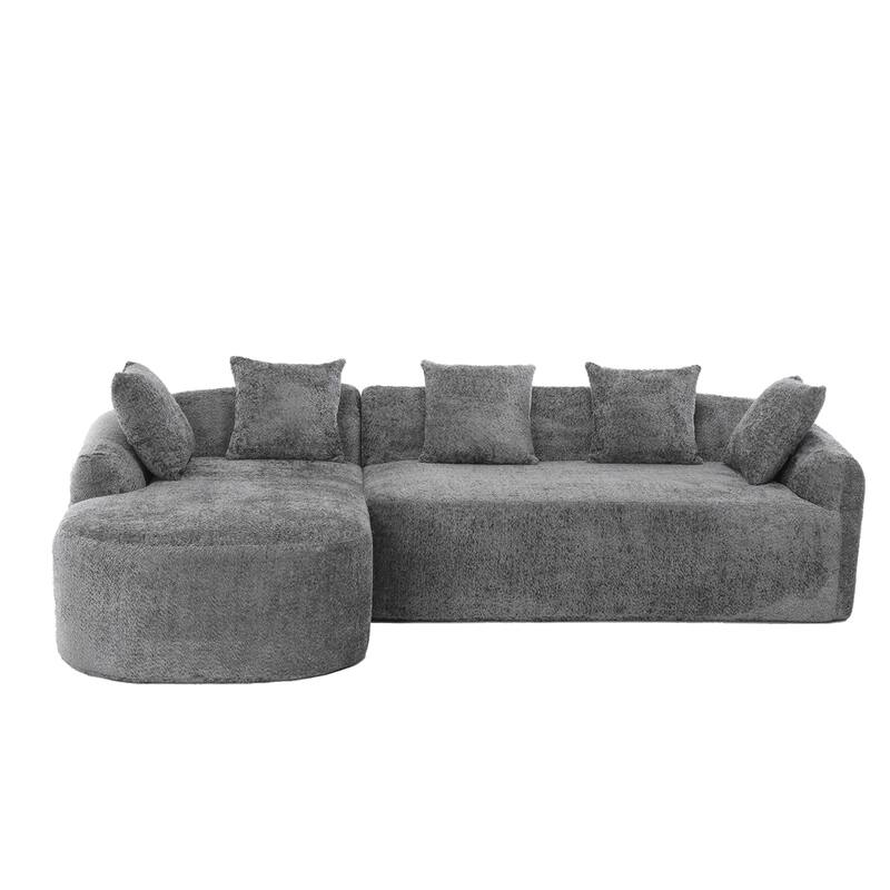 Living Room Oversized Comfy Boucle Sofa