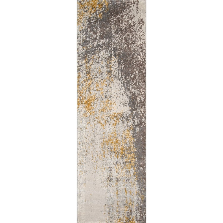 Momeni Luxe Polyester Blend Distressed Design Area Rug - 2'3" x 7'6" Runner - Runner/Rectangle