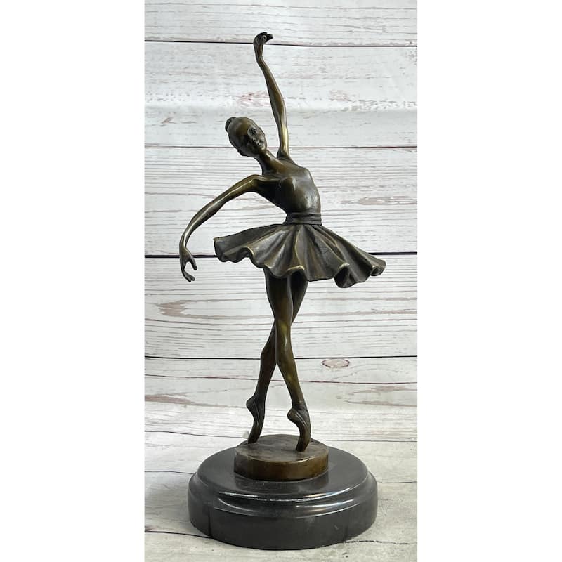 Signed Original Milo Prima Ballerina Graceful Ballet Dancer Bronze Sculpture Art