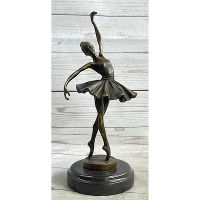 Signed Original Milo Prima Ballerina Graceful Ballet Dancer Bronze Sculpture Art