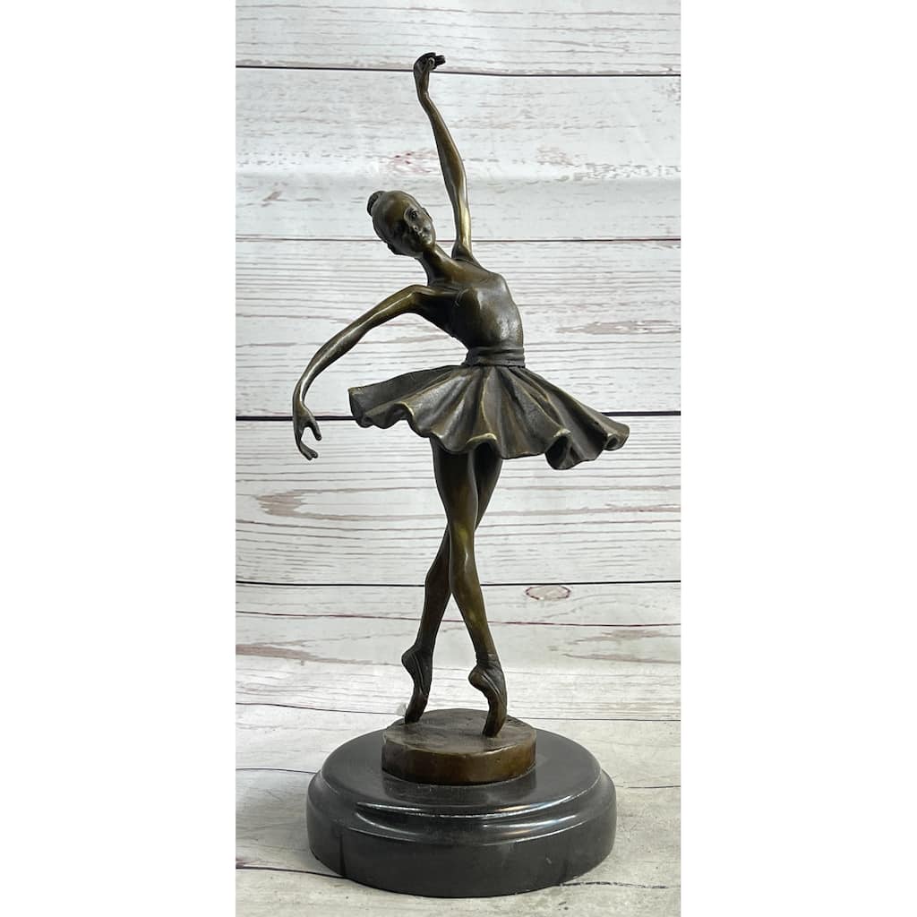 Signed Original Milo Prima Ballerina Graceful Ballet Dancer Bronze Sculpture Art