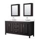 Option Dark Espresso, Chrome Trim, White Quartz Top