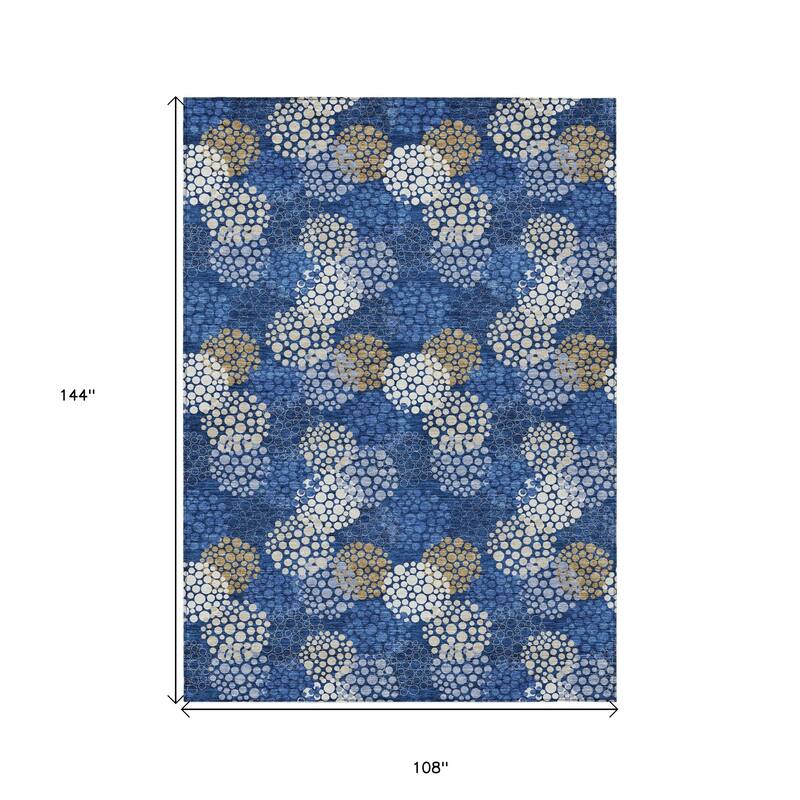 HomeRoots Polka Dot Transitional Rectangle Outdoor Rug