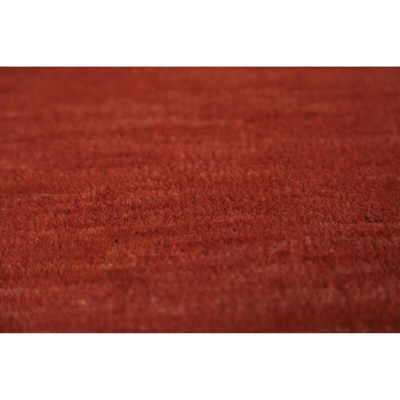 Modern Gabbeh Oriental Rug Hand-Knotted Wool Carpet - 5'0" x 6'6"