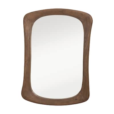 Mango Wood Framed Wall Mirror - 27.5"L x 2.25"W x 39.35"H