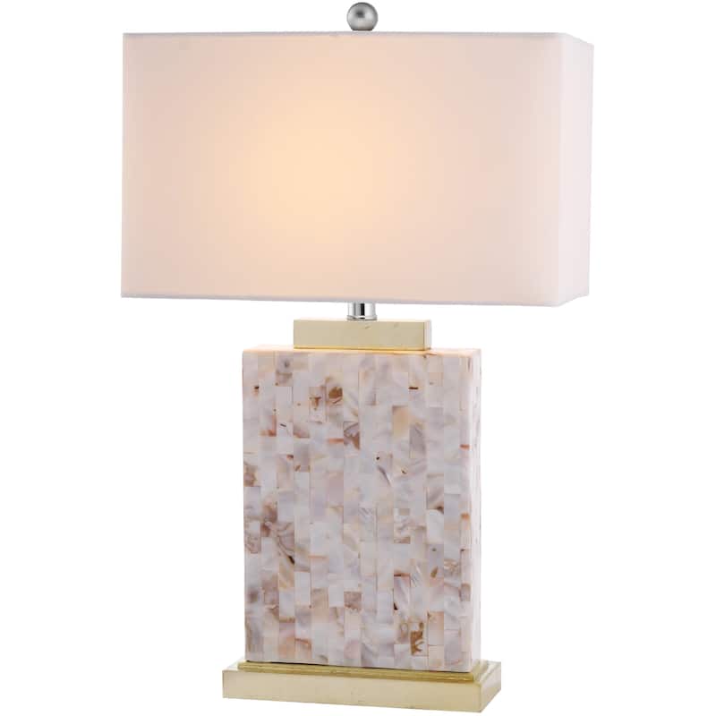SAFAVIEH Lighting 25-inch Tory Sea Shell Table Lamp (Set of 2) - 15"x8"x24.5"