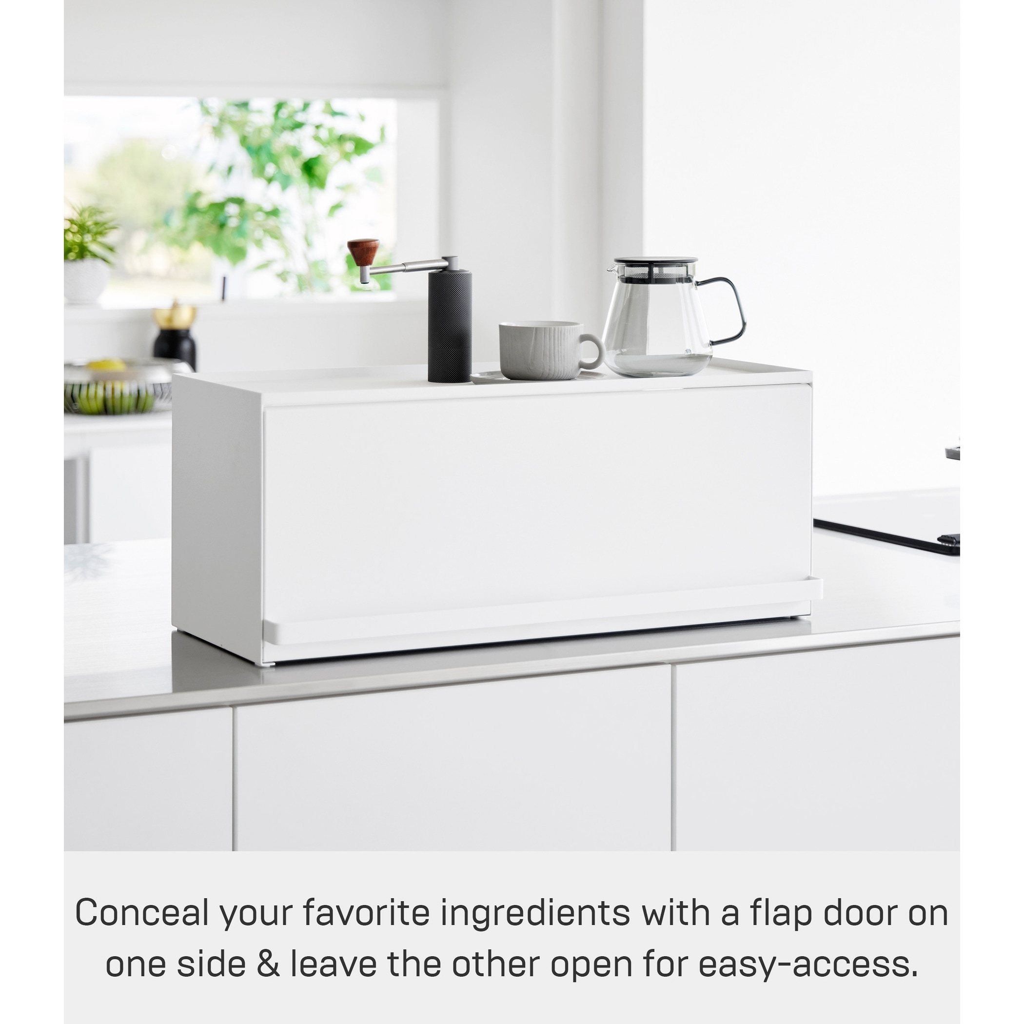 Yamazaki Home Open-Back Countertop Storage Rack, Steel - L 10.51 x