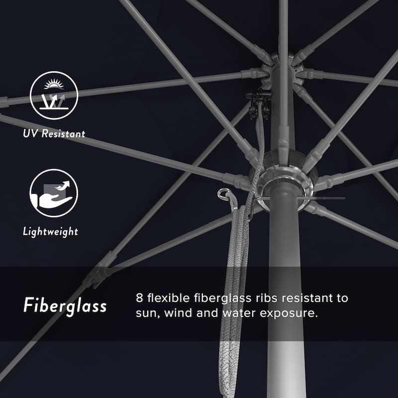 California Umbrella Anodized Silver Finish Aluminum 11-foot Round Outdoor Umbrella