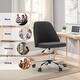 preview thumbnail 42 of 46, Armless Fabric Home Office Desk Chairs, Adjustable Height Swivel Task Vanity Chair, Task Chairs with Swivel Wheels - N/A