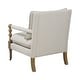 preview thumbnail 3 of 2, Beatrice Beige Wooden Accent Chair with Turned Legs