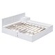 preview thumbnail 10 of 10, Full Size Hydraulic Platform Bed with Trundle, Storage, Side Table, and Lounge, White