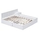 preview thumbnail 10 of 13, Full Size Platform Bed with Hydraulic Storage and Twin Trundle, Side Table, and Lounge, Built-in Table, Ample Storage, White