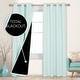 preview thumbnail 82 of 91, Deconovo 100 Percent Blackout with Liner Grommet Curtain (2 Panel) W52 x L108 - Baby Blue