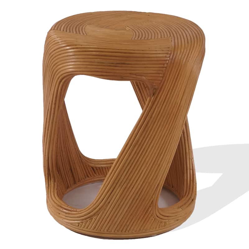 SAFAVIEH Couture Tyleigh Round Rattan Accent Table - 17"W x 17"D x 21"H