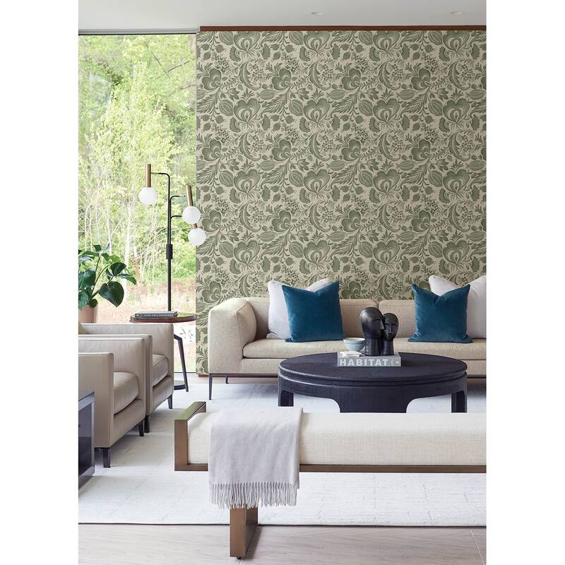 Scott Living Culver Moss Jacobean Wallpaper