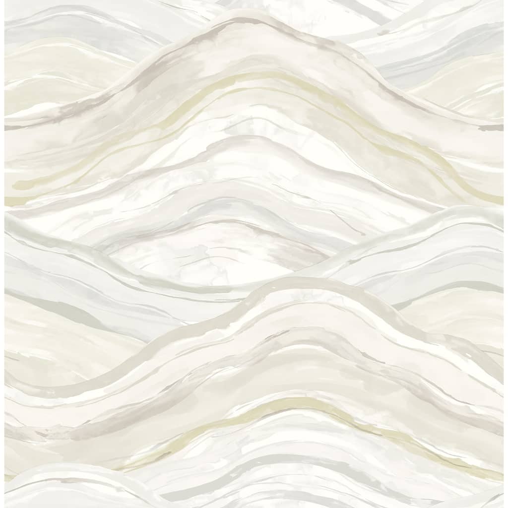 A-Street Prints Dorea Champagne Striated Waves Wallpaper