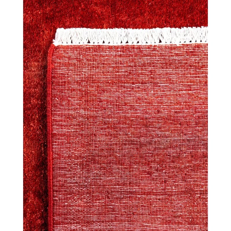 Contemporary Overdyed Wool Hand Knotted Runner - 2' 7" x 7' 10"