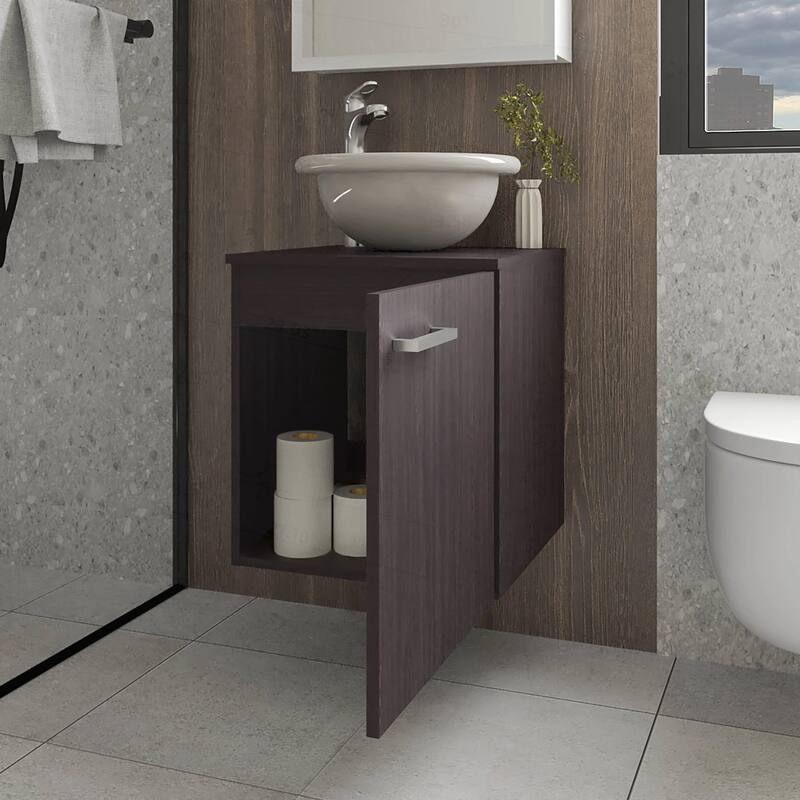 Stylish Bathroom Vanity with Integrated Sink and Practical Storage
