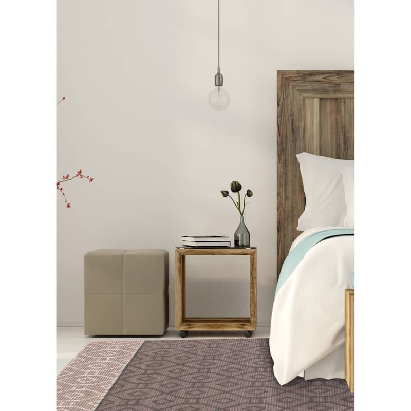 ECARPETGALLERY Braid weave Sienna Grey Wool Rug - 4'0 x 6'1