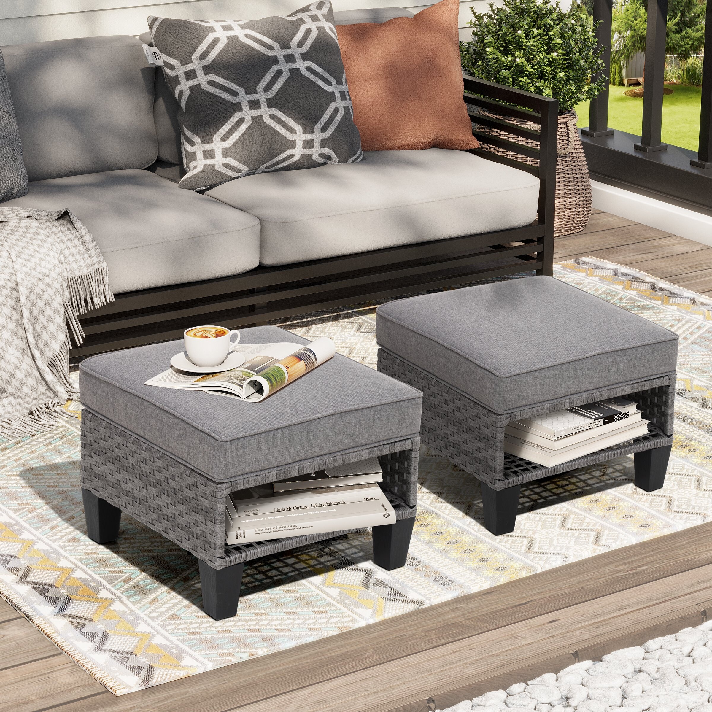 Outdoor Ottomans and Poufs - Bed Bath & Beyond