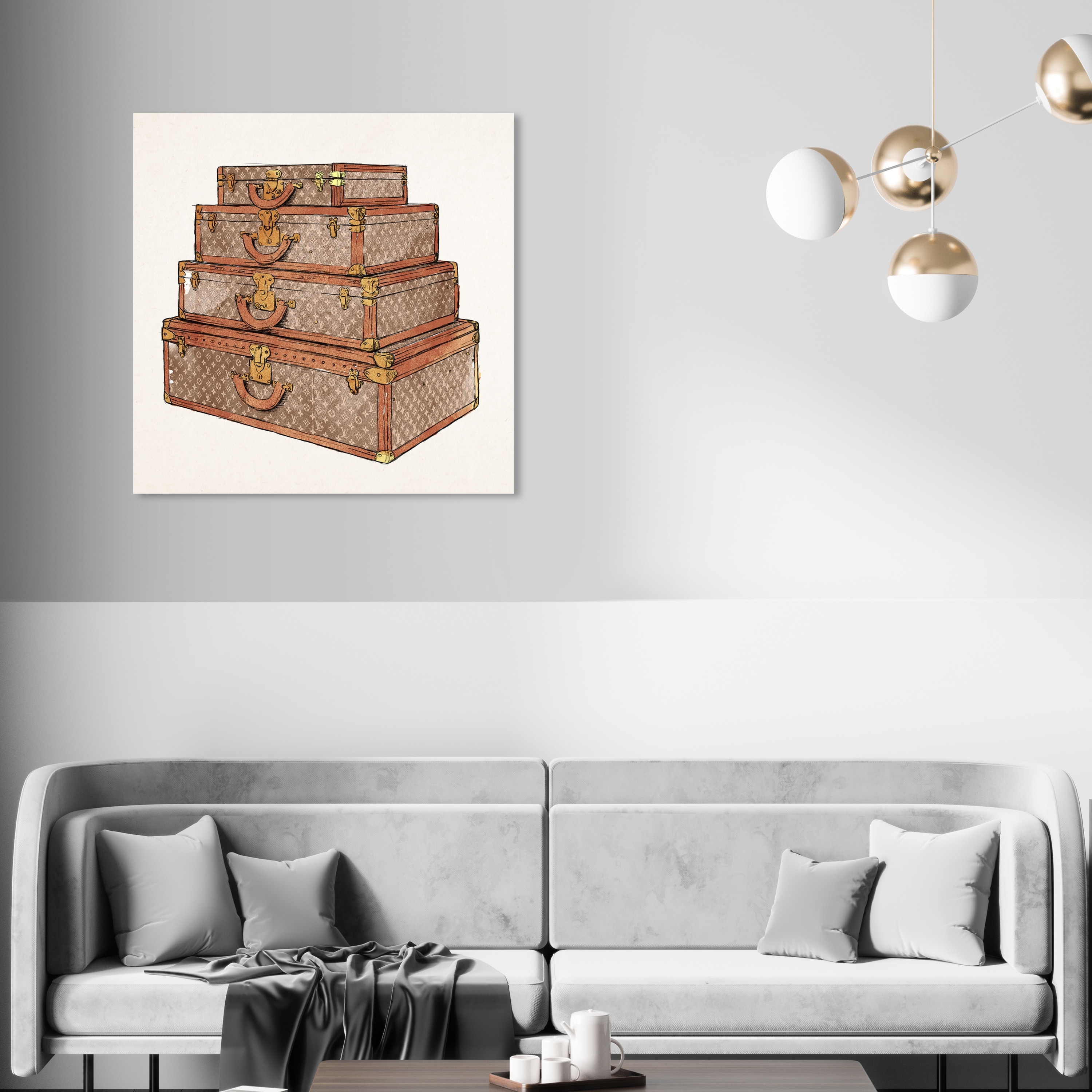 Oliver Gal The Royal Luggage Canvas Wall Art