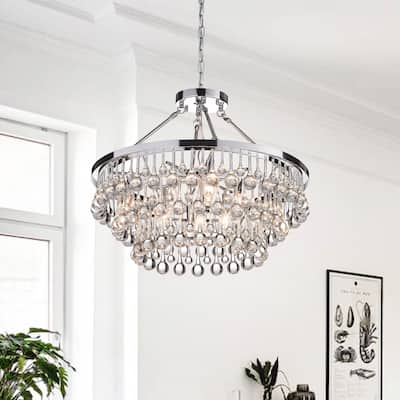 Silver Orchid Niese Glass Crystal 9-Light Chandelier