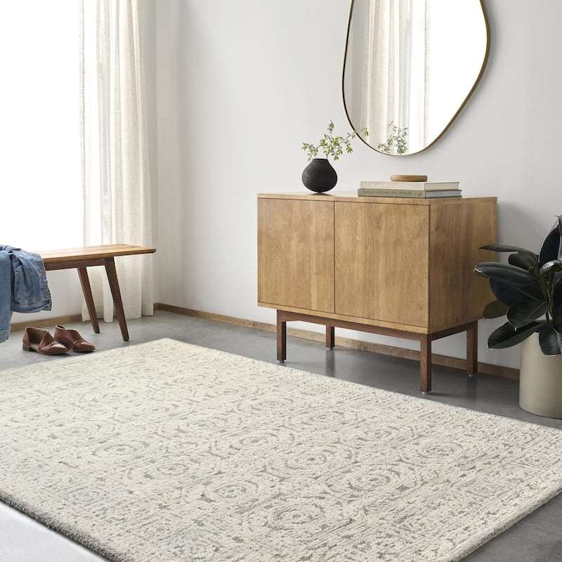 The Gray Barn Great Smials Handmade Wool Farmhouse Area Rug - Cream/Taupe - 5' x 7' 6"