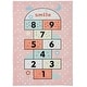 preview thumbnail 2 of 5, Kids Collection Pink Playful Numbers Design Rug